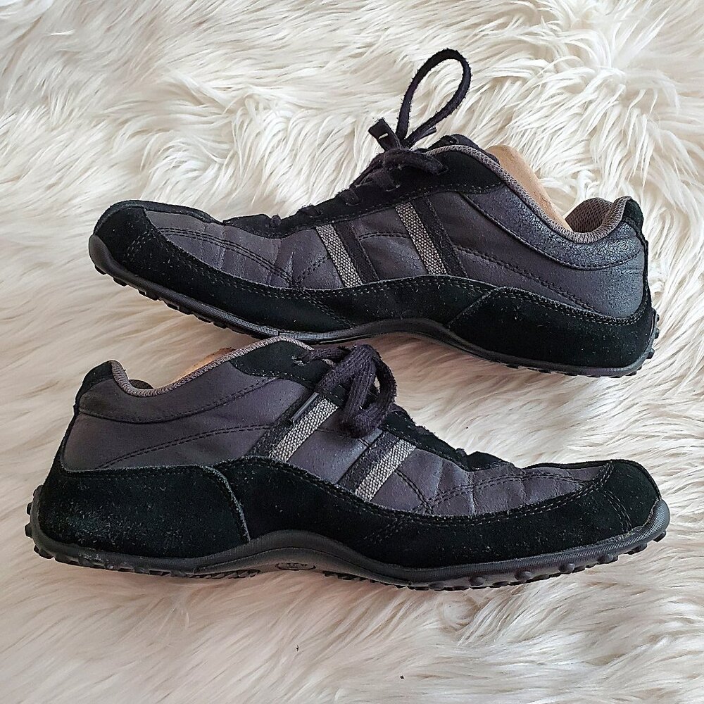 Perry Ellis America Men's Black Leather Suede Casual Lace Up Shoes Size 11